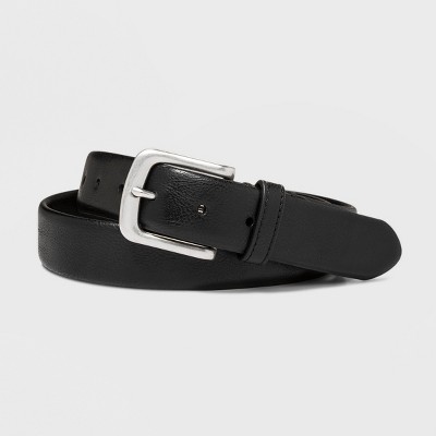Goodfellow Belt Black Silver Buckle Vegan Size Extra Extra Large XXL 44-48