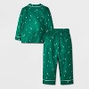Toddler Girls' 2pc Long Sleeve Brushed Jersey Coat Pajama Set - Cloud Island™ - 2 of 4