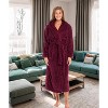ADR Women's Robe, Plush Fleece Women's Bathrobe with Hood, Long Fluffy Fuzzy Bath Robe Pink Purple Plus Size - 2 of 3