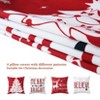 18 x18 Set of 4 Farmhouse Decorative Throw Cushion Covers Deer Christmas Tree Snowflake - 4 of 4