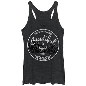 Women's CHIN UP Beautiful Beyond Horizon Racerback Tank Top - 1 of 3