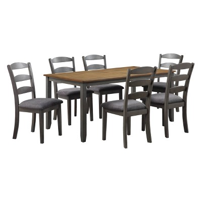 Baxton Studio Mozaika Black Leather Contemporary 5-Piece Dining Set main image 1