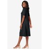 Jessica London Women's Plus Size Stretch Cotton Square Neck Midi Dress - 4 of 4