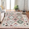 Machine Washable Geometric Area Rug, Non-Slip Low Pile Faux Wool Western Pattern Easy Care Carpet for Living Room Bedroom - 2 of 4