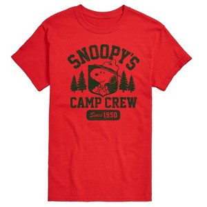 Men's - Peanuts - Snoopys Camp Crew Short Sleeve Graphic T-Shirt - 1 of 4