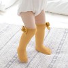 Cozyway Baby & Toddler Knee High Bow Socks, 3 Pack for Girls, Blue/Yellow/Red, 2-4 Years Old - 4 of 4