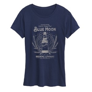 Women's - Blue Moon - Artfully Crafted Short Sleeve Graphic T-Shirt - 1 of 4