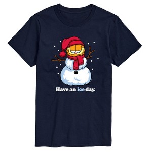 Men's - Garfield - Have An Ice Day Christmas Short Sleeve Graphic T-Shirt - 1 of 4