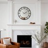 21 Inch Mirrored Glass Wall Clock Decorative Large Black Arabic Numeral Modern Farmhouse Living Room Clocks - 4 of 4