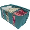 Sorbus 2 Pack 3 Sections Foldable Storage Bag Organizers - Great for Clothes, Blankets, Closets, Bedrooms, and More - 2 of 4