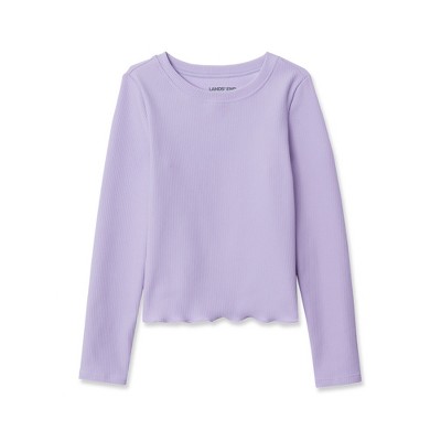 Lands' End Kids Active Long Sleeve Rib Knit Top