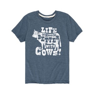Boys' - Country Casuals - Life Is Better With Cows Short Sleeve Graphic T-Shirt - 1 of 4