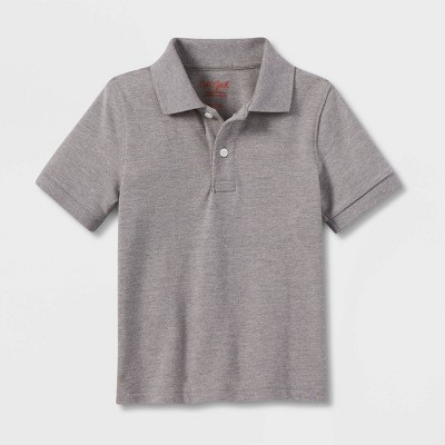 Toddler Boys' Short Sleeve Pique Uniform Polo Shirt - Cat & Jack™ Gray ...