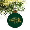 North Dakota State Bison Logo Mini Small Tiny Wood Christmas Tree Holiday Ornament - 3 of 4