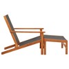 vidaXL Garden chair with footrest eucalyptus wood and textilene - 3 of 4