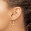 Black Bow Jewelry 2mm x 30mm 14k Yellow Gold Classic Round Hoop Earrings - 3 of 4