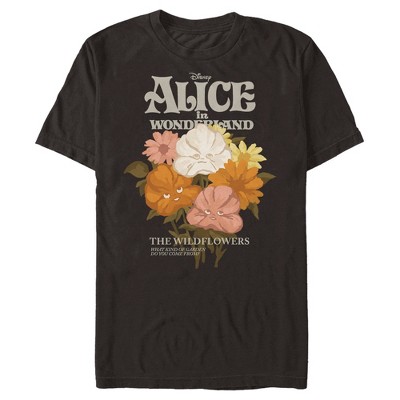 Men's Alice In Wonderland The Wildflowers Pansies T-shirt : Target