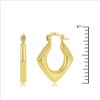Classic Gold 14K Yellow Gold, Diamond-Shaped 22x20mm Hoop Earrings - Gold - 2 of 3