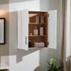 Mshliw Wood Wall Mounted Cabinet with Doors and Shelves, Bathroom Hanging Storage Cabinet with Adjustable Shelf, Medicine Cabinet for Bathroom - 2 of 4