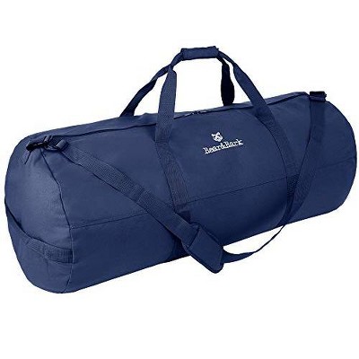 Bear & Bark Extra Large Duffle Bag - Blue 46"x20" - 236.8lb - Canvas Military and Army Cargo Style Men/Women Duffel Tote