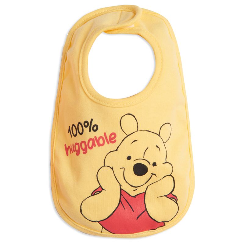Disney Winnie the Pooh Tigger Eeyore Piglet Baby Boys 5 Pack Side Snap Bibs, 2 of 9