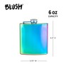 Blush Iridescent Stainless Steel Gifts for Women, Hidden Alcohol Barware, 6 oz, Rainbow, Set of 1, Mirage Flask - 3 of 4