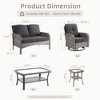 XIZZI Outdoor Patio Swivel Chair Conversation Set, 3/5/7/8 Piece Sofa Sets w/ Side Table, 360° Swivel Seats & Optional Coffee Table/Loveseat - 3 of 4