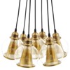 Modway Peak Brass Cone and Glass Globe Cluster Pendant Chandelier - 2 of 4