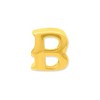 Black Bow Jewelry Letter B Bead Charm in 14k Yellow Gold Plated Sterling Silver - 2 of 4