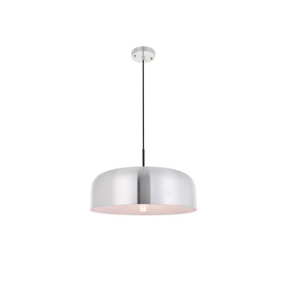 Modern Brushed Nickel and Black Aluminum Pendant Light