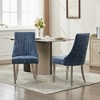 Vynxaria Blue Dining Chairs Set of 2 with Silver Legs - 4 of 4