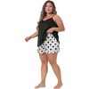 Agnes Orinda Women's Plus Size Satin Lace Trim Ruffle Hem Home Packs Pajamas Sets - 3 of 4