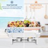 Stainless Steel Chafing Dish Buffet Set of 2 with 8 Qt Rectangle, Includes Food and Water Pans,for Parties, Events, Weddings, and Holiday - 4 of 4