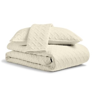 Cosy House Collection Luxury Rayon Derived from Bamboo 3-Piece Quilt Set - 1 of 4