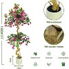 Pink Fake Bougainvillea Tree in Pot for Indoor & Outdoor Wedding Decor, Porch Patio Garden Home Living Room Party & Christmas Faux Plant - 2 of 4