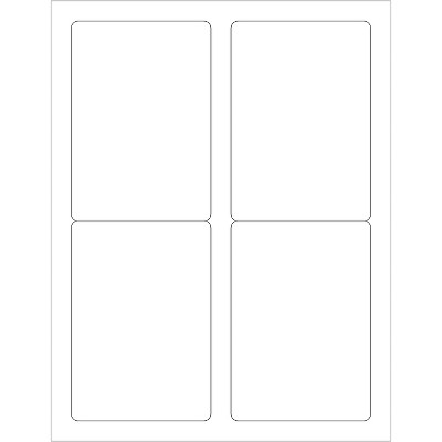 Box Partners Laser Labels Rectangle 3 1/2" x 5" White 400/Case LL119