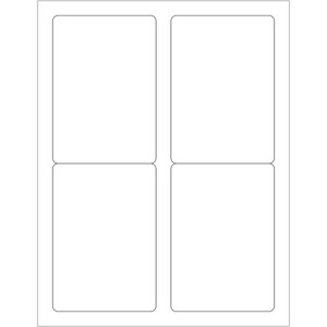 Box Partners Laser Labels Rectangle 3 1/2" x 5" White 400/Case LL119 - 1 of 1