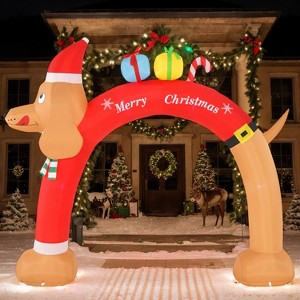 Resenkos 8-foot inflatable Christmas arch decoration Multi-color - 1 of 4