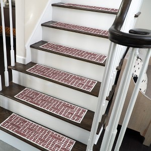 SussexHome Hudson Design Cotton Anti-Slip Stair Treads, 9” X 28“ - 1 of 4