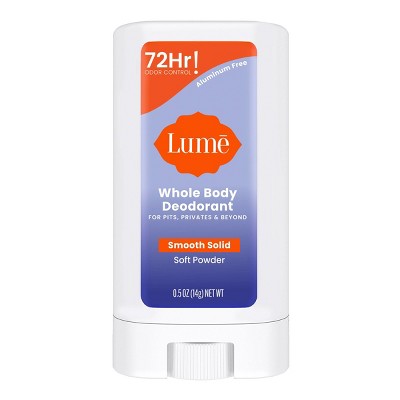 Lume Whole Body Women&#8217;s Deodorant - Mini Smooth Solid Stick - Aluminum Free - Soft Powder Scent - Trial Size - 0.5oz_6