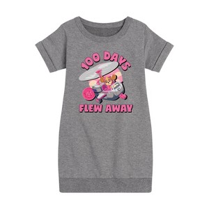 - Paw Patrol - 100 Days Flew Away Graphic Short Sleeve Fleece Dress - 1 of 4