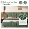Christopher Knight Home Jafar Faux Leather Upholstered Platform Bed with Wavy Headboard and Footboard - 4 of 4