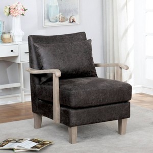 Forrester Wood Arm Accent Chair - miBasics
 - 1 of 3
