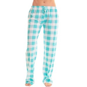 Just Love Womens Buffalo Plaid Knit Jersey Pajama Pants Buffalo Check - 1 of 3