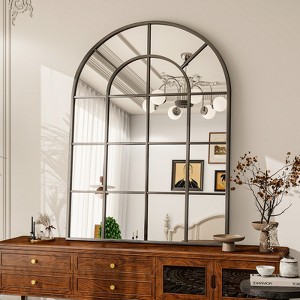 BEAUTYPEAK Black Frame Window Pane Wall Mirror Bathroom Mirror 24 "x36" - 1 of 4