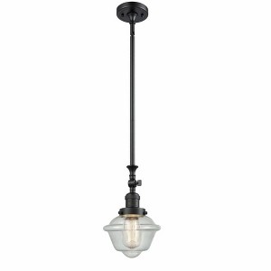 Oxford - 1 Light Stem Hung Tiltable Mini Pendant In Traditional Style-12 Inches Tall and 7.5 Inches Wide - 1 of 1