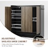 Large 3-Door Shoe Cabinet, 6-Tier Entryway Shoe Storage with Adjustable Shelves, Freestanding Rack Organizer for Hallway, Entryway, Living Room - 3 of 4