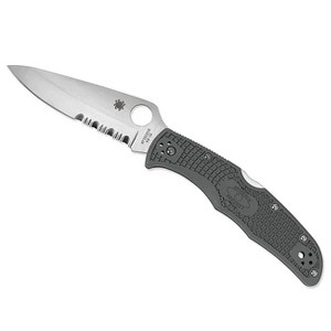 Spyderco Endura 4 FRN Folding Knife with VG-10 Steel Blade | Get Enhanced Cutting Performance with Partially Serrated CombinationEdge, Foliage Green - 1 of 4