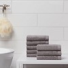 8pc Antimicrobial Washcloth Set Black - Room Essentials™