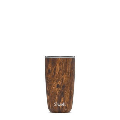 S'well 18oz Stainless Steel Tumbler with Lid - Wood/Teakwood